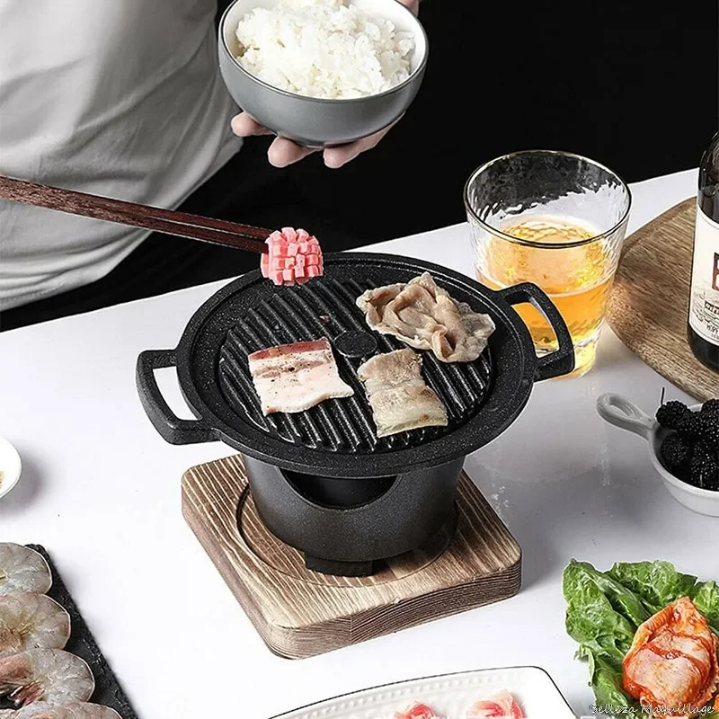 

Smokeless Barbecue Grill, Japanese Alcohol Stove, Outdoor BBQ Plate, Roasting Meat Tools