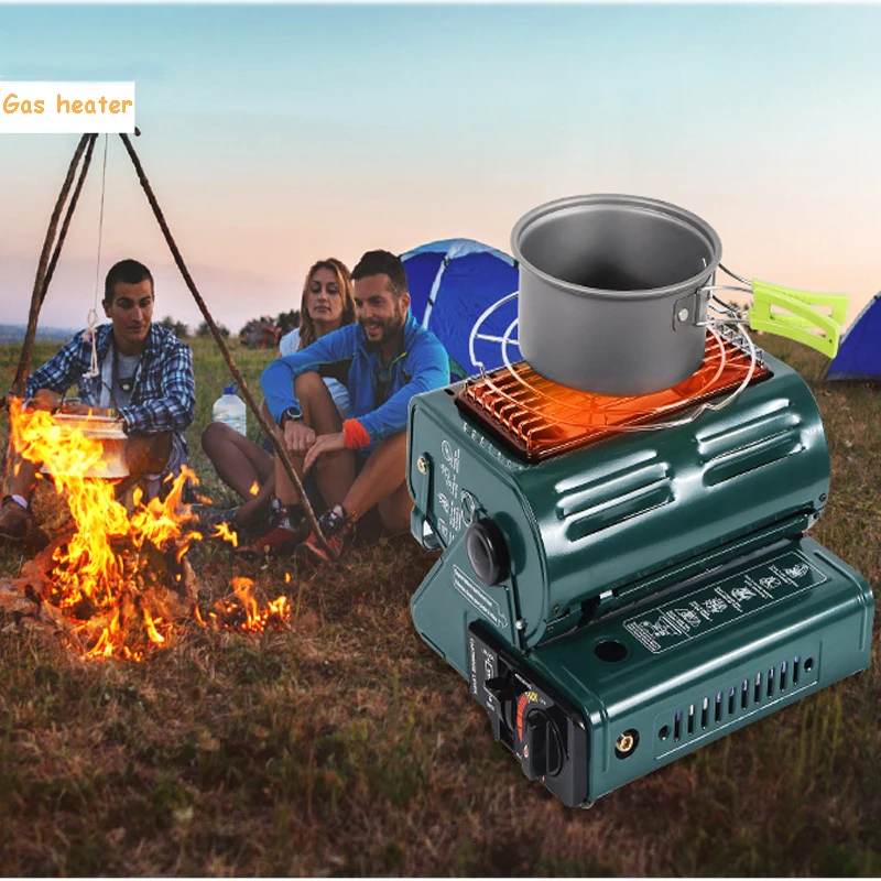 

1.3kw New Outdoor Cooker Gas Heater Travelling Camping Hiking Picnic Equipment Dual-Purpose Use Stove Heater For Fishing