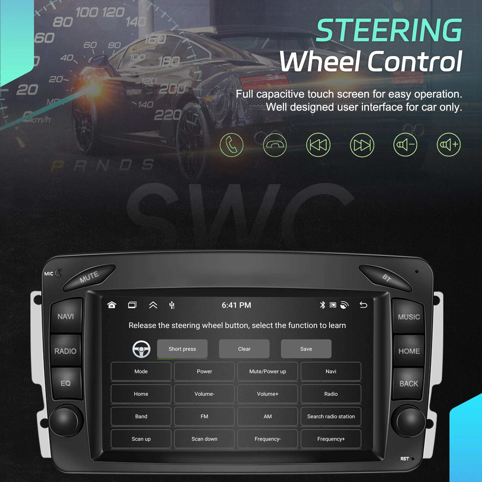 Podofo 6 + 128G 7-дюймовый автомобильный радиоприемник для Mercedes ...