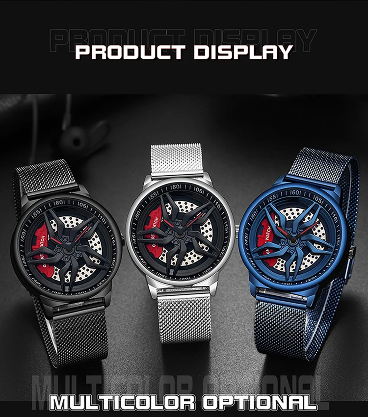 SANDA Luxury Top-Brand Men Watches Military Quartz watch Wheel Series Dial Fashion Waterproof Watch Relogio Masculino