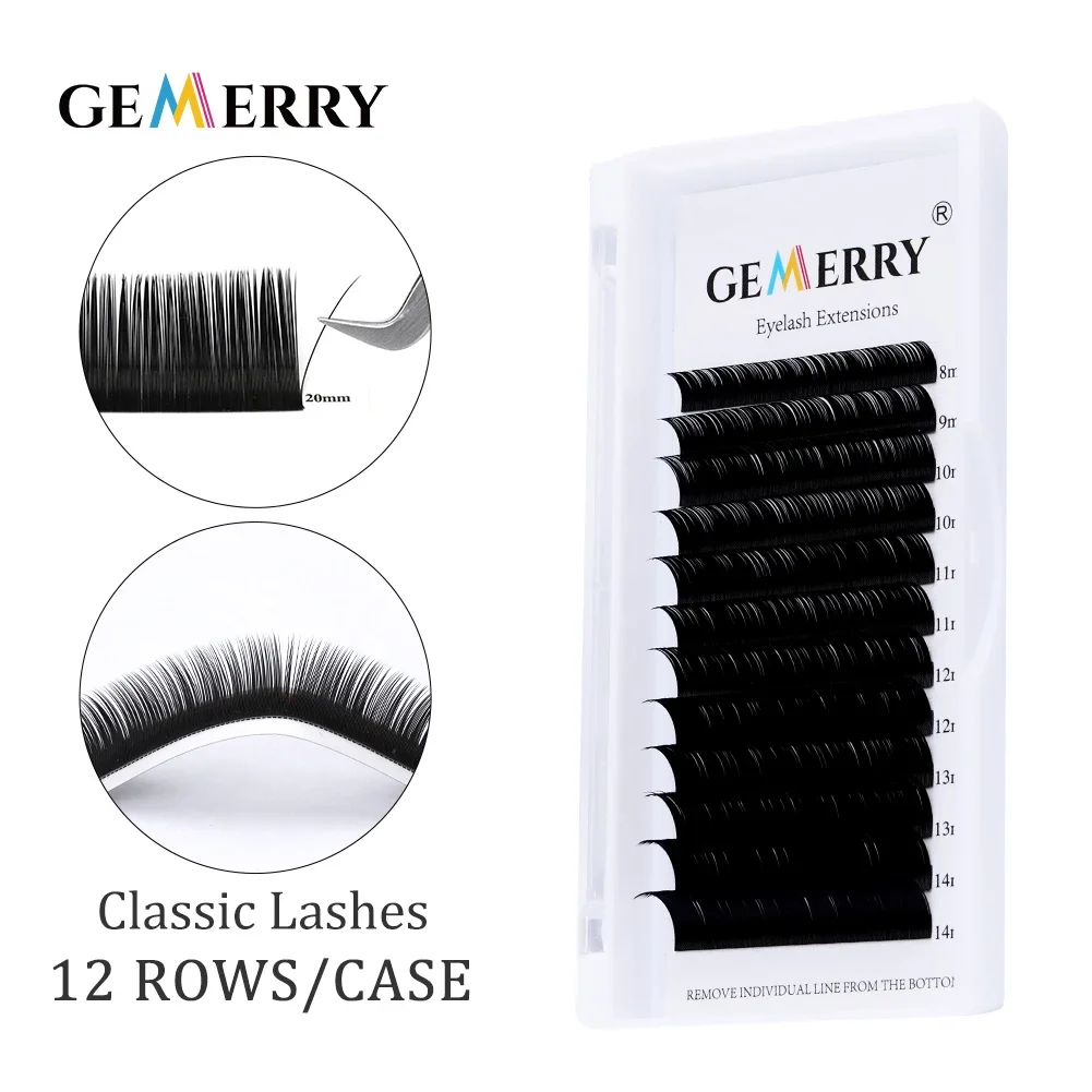 Classic Eyelash Extension Individual False Lashes Hand Made 8-14/15-20/20-25mm Mix Length Faux Mink Eyelashes Extensions