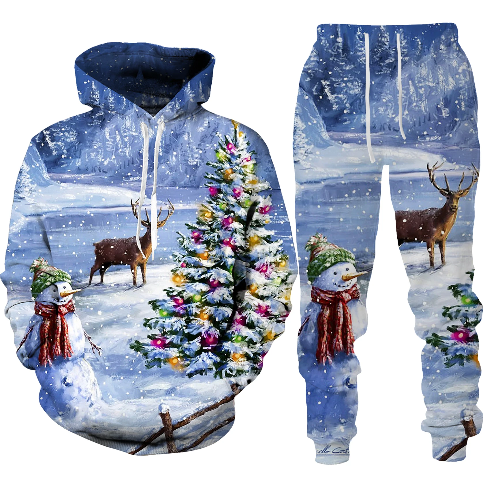 Christmas Men Women Hoodies Set Streetwear Casual Pullover Suit Loose Jogging Tracksuit 3D Printed Spring And Autumn Sweatshirts christmas men women hoodies set streetwear casual pullover suit loose jogging tracksuit 3d printed spring and autumn sweatshirts