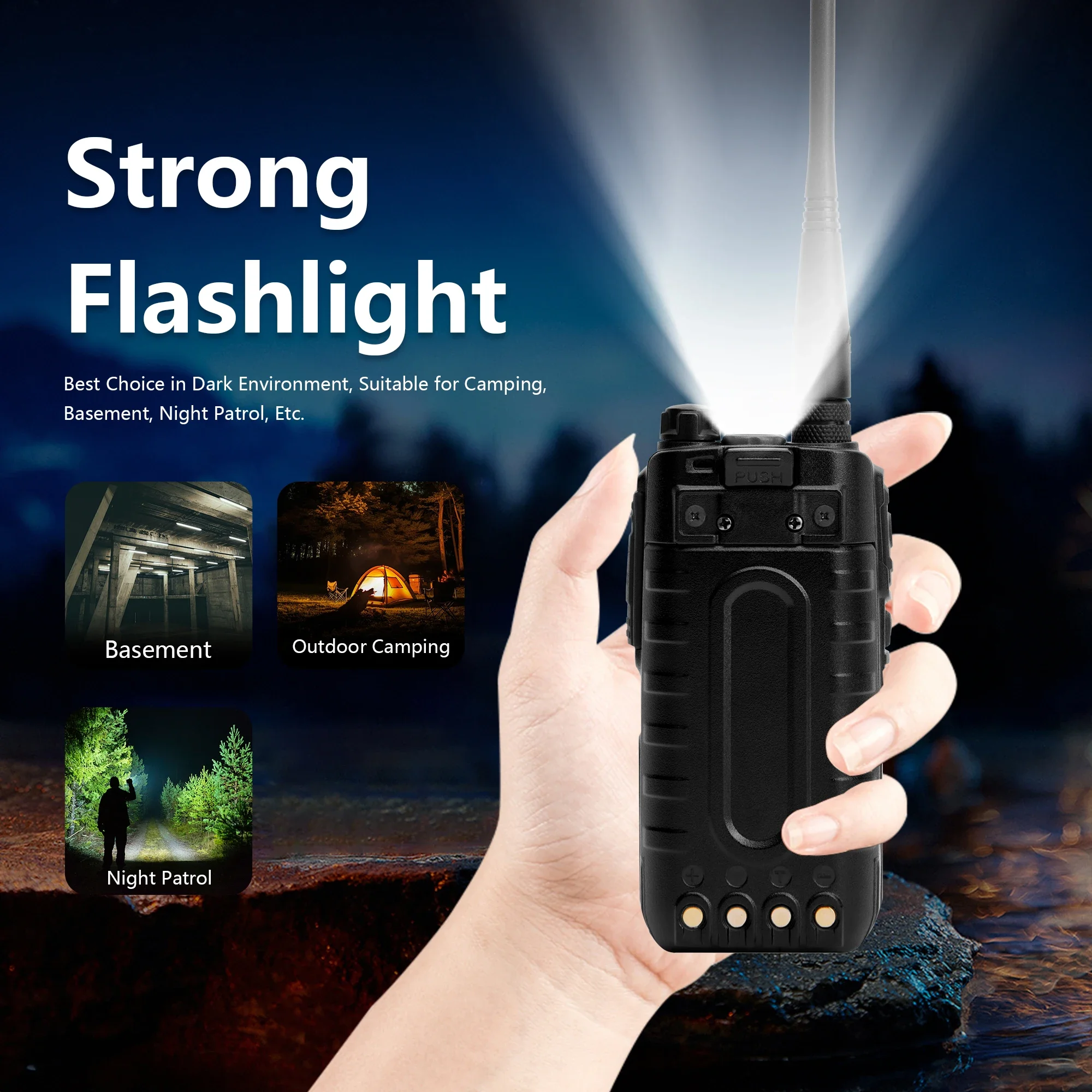 Quansheng TG-UV2 Plus Walkie Talkie Type-C Charging 10W Superheterodyne 4000mAh Battery High Power VHF UHF Long Range FM Radio 5