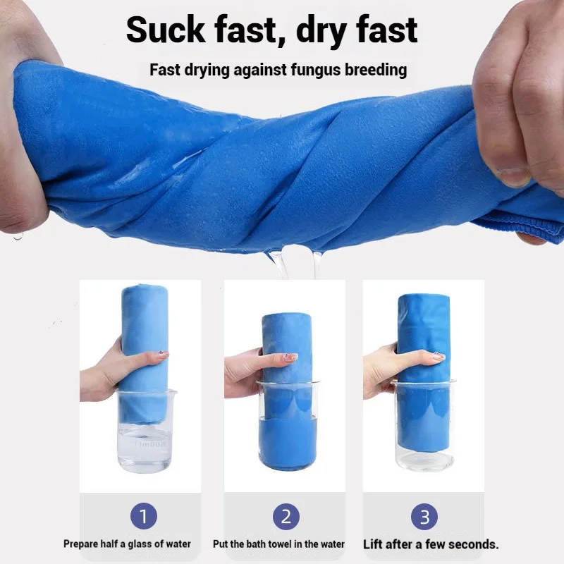 80x160CM Quick-drying Sports Gym Towel Absorbent Fiber Fast Drying Towel Lightweight Running Beach Washcloth Ultra-soft Towels