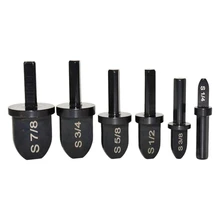 

Swaging Tool Drill Bit Set, 6Pcs Manual Copper Pipe Swage Tool Drill Bit W/Triangular Handle, HVAC Repairing Set