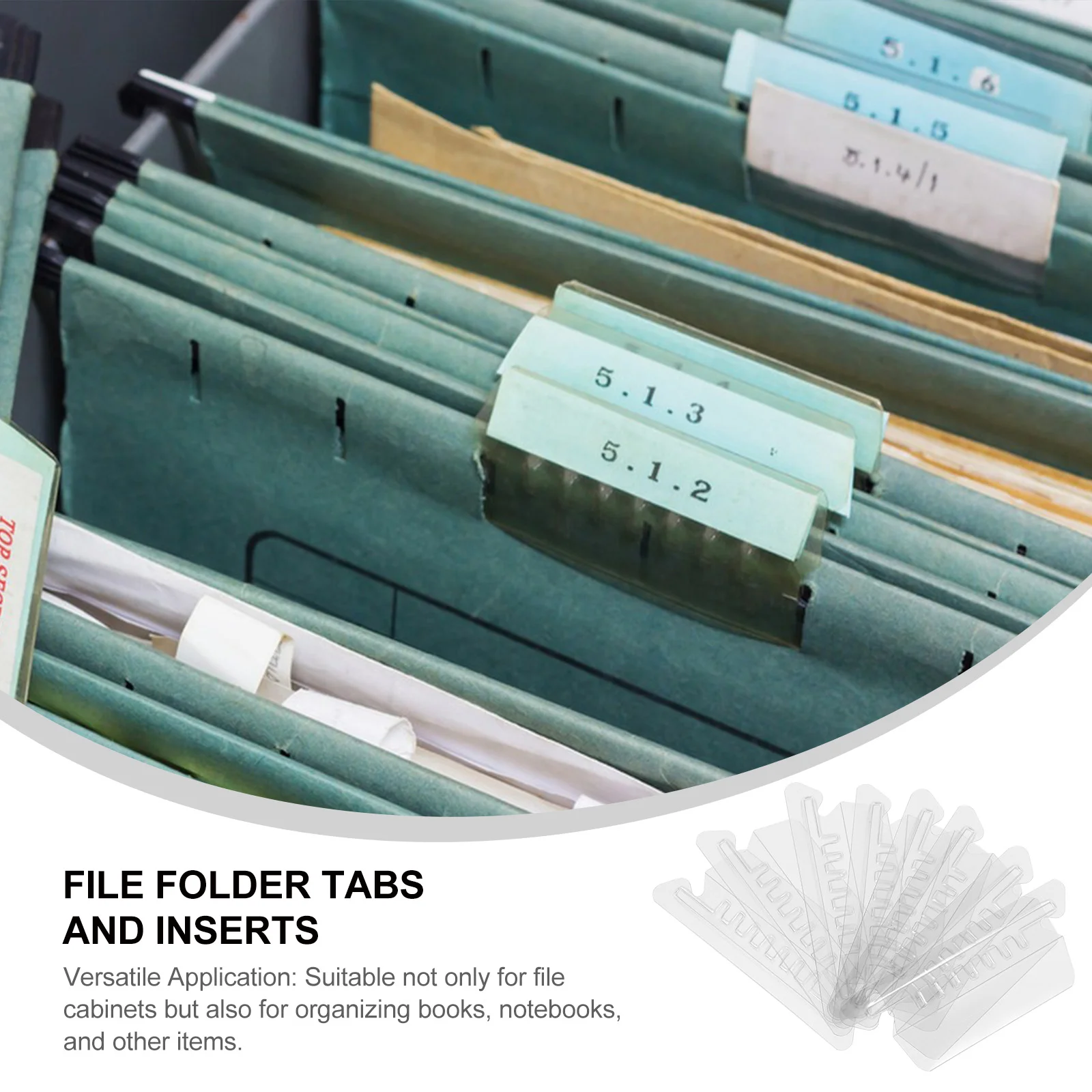 Guolao Color Pvc Label Writing Folder Small Hanging File Folders Tabs and Inserts Detachable for Labels