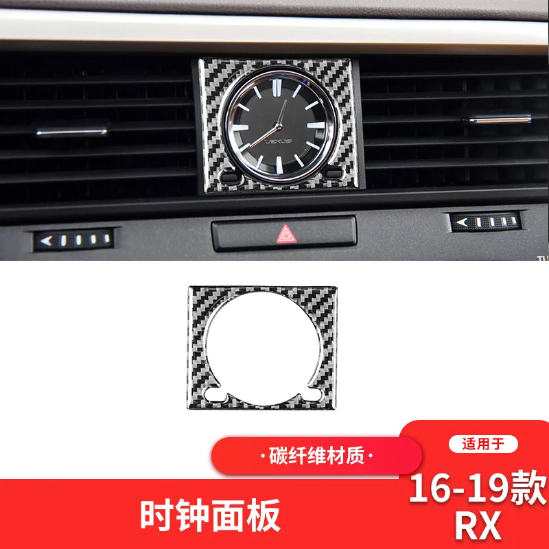 Per Lexus Rx300 16-19 Adesivo Decorativo Per Orologio Con Controllo Centrale In Morbida Fibra Di Carbonio