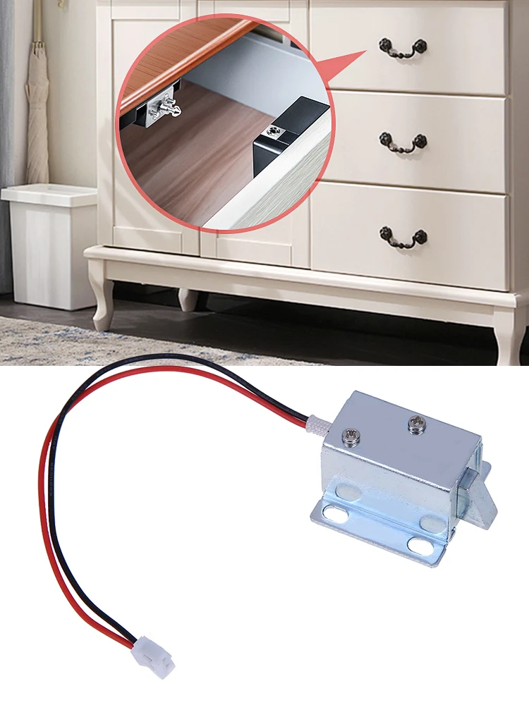 Description Picture 6 of itemUniversal Electric Lock Cylinder Anti-vibration Mini Drawer Lock Low Power Consumption Anti-skidding for Letter Box Storage Rack