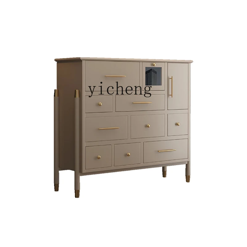 

Zk Chest of Drawers Solid Wood Multi-Drawer Bedroom Hallway Storage Cabinet Curio Cabinet 12-Drawer Cabinet