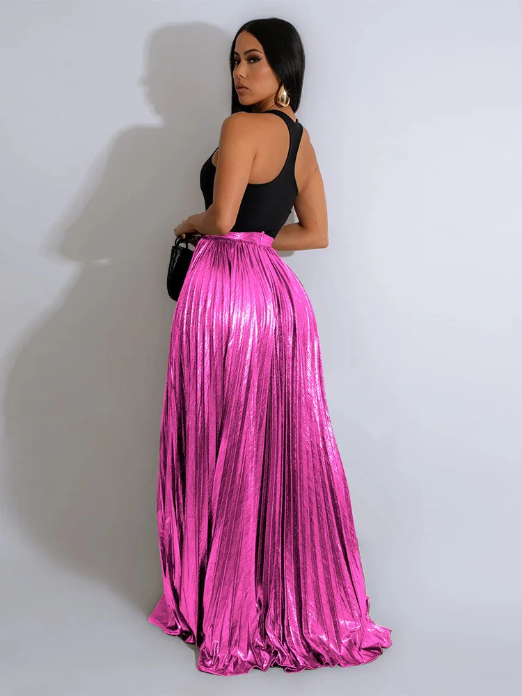 Wmstar Women Clothing Skirts Party Elastic Waist Fashion Streetwear New Style Slip Hem Wholesale Dropshipping Only Skirts 2025