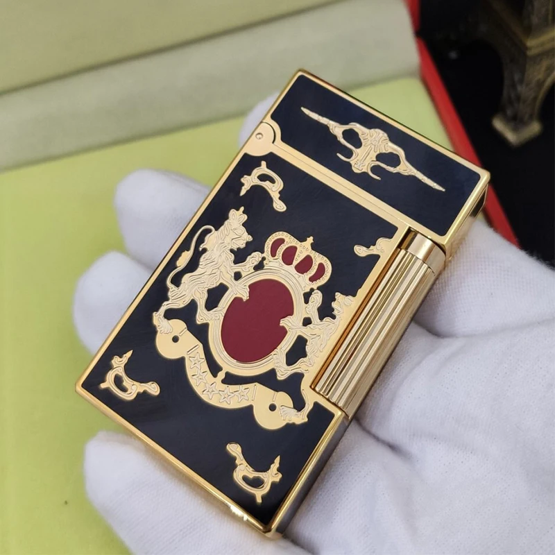 

New Retro Lighter Bright Sound Brass Shell Windproof Lighter Cigarette Men Gift