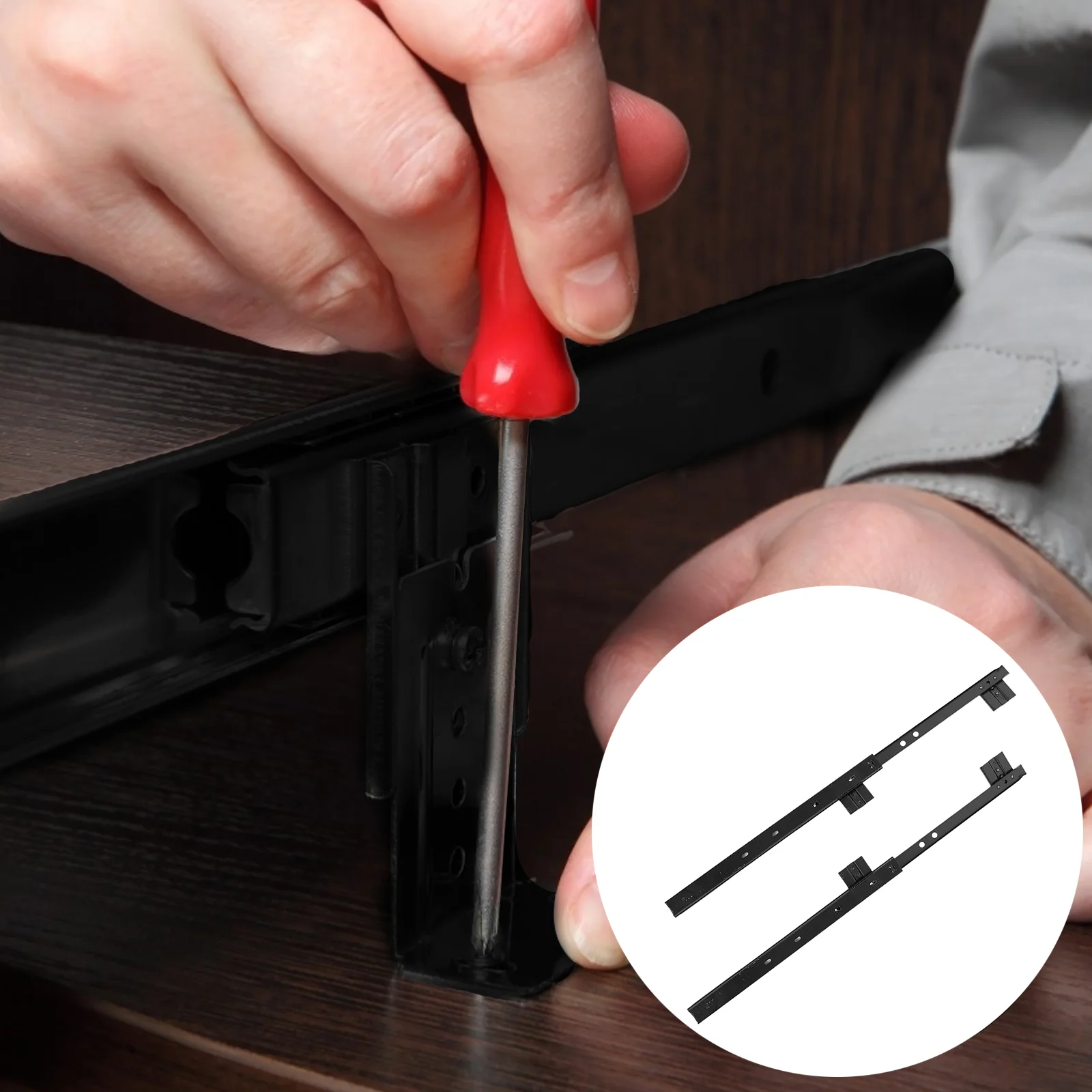 

Keyboard Rails Keyboards Adjustable Slide Rack Durable Stand Steel Practical Office Tray