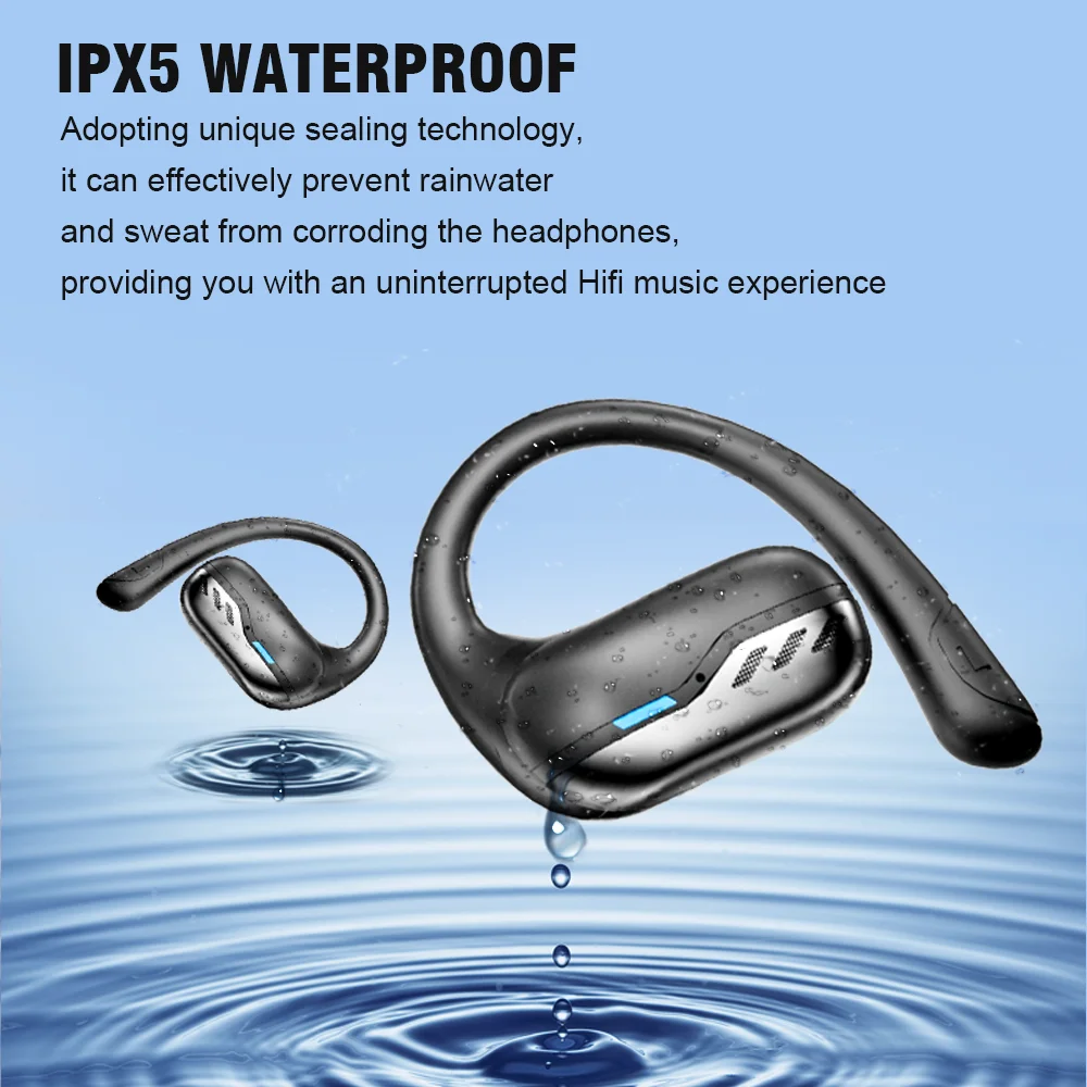 Waterproof Bluetooth Earbuds with AI Translator and Mic