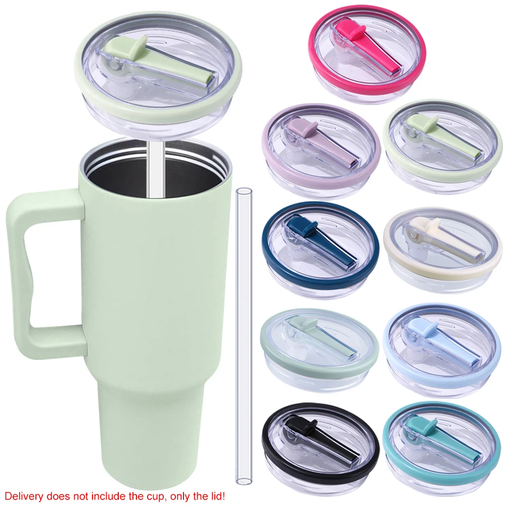 Tumbler Flip Straw Lid Replacement Spill Proof Splash Resistant Straw Cap for Stanley Water Cups 40oz For Stanley tumbler cover