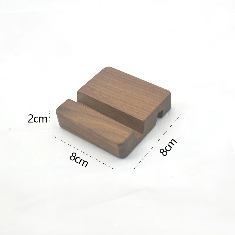 Solid Wood Portable Phone and Tablet Desk Stand with Customizable Logo
