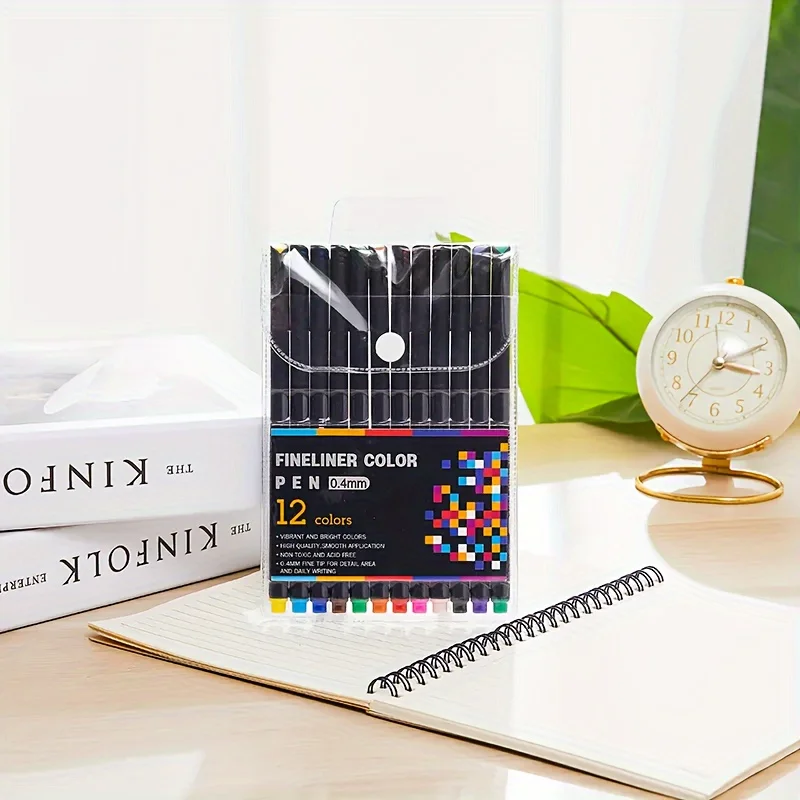 Art Marker Pens 12/24/36/48 Art Colored Pens Fine Point Markers Fine Tip Drawing Pens Fineliner Pen Journaling Writing Note Art Office