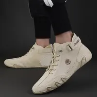 Men's Genuine Leather Shoes Ankle Boots 2023 Men Sneakers Outdoor Light Lace-Up Casual Shoes Fashion Loafers Winter Warm Boots - Image 6
