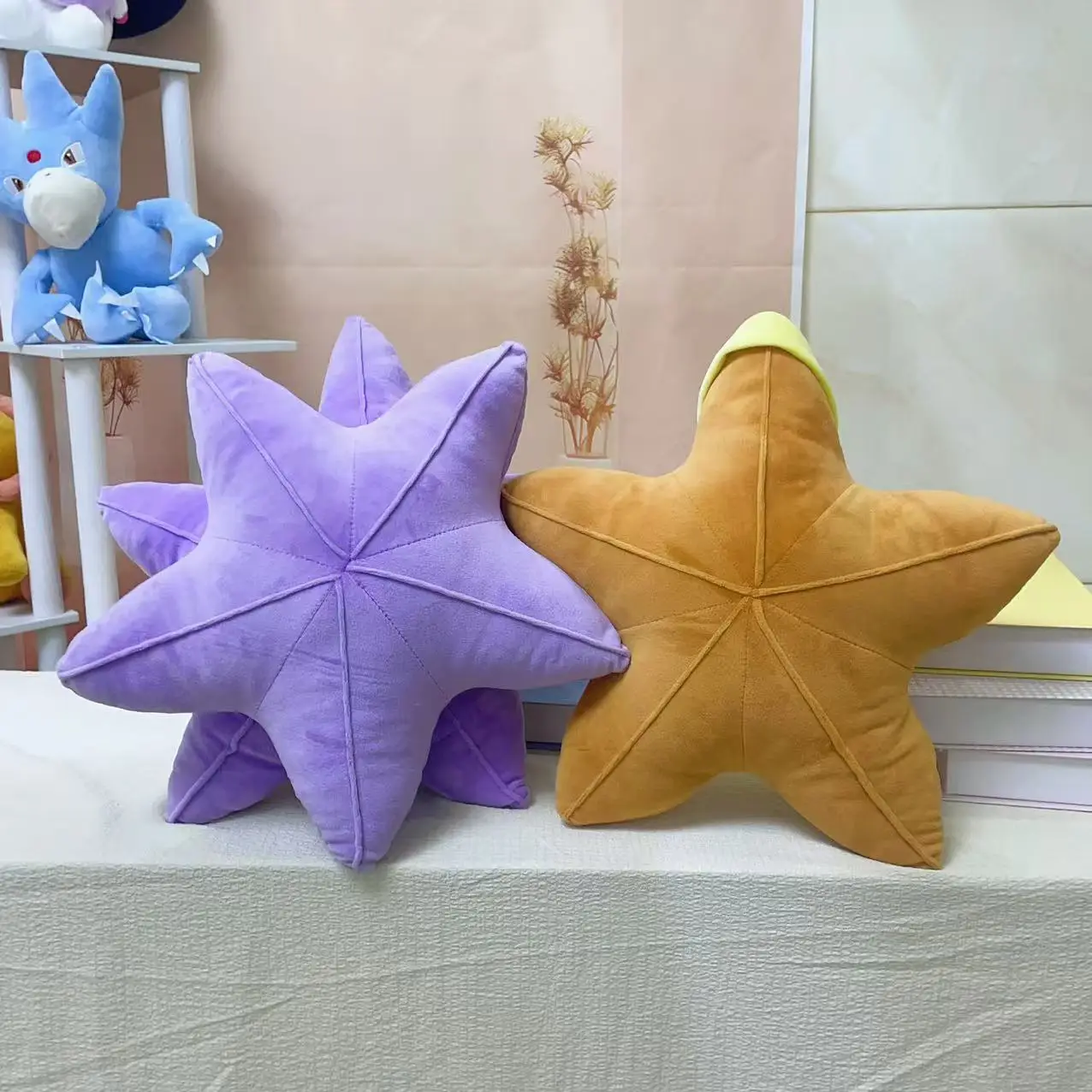 30cm 새로운 Starmie & Staryu 플러시 장난감 물 유형 Staryu 인형 애니메이션 캐릭터 Starmie 플러시 생일 선물