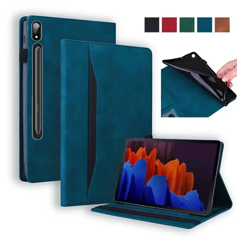 Elegant Business Wallet Flip Book Tablet Case with Durable TPU Shell