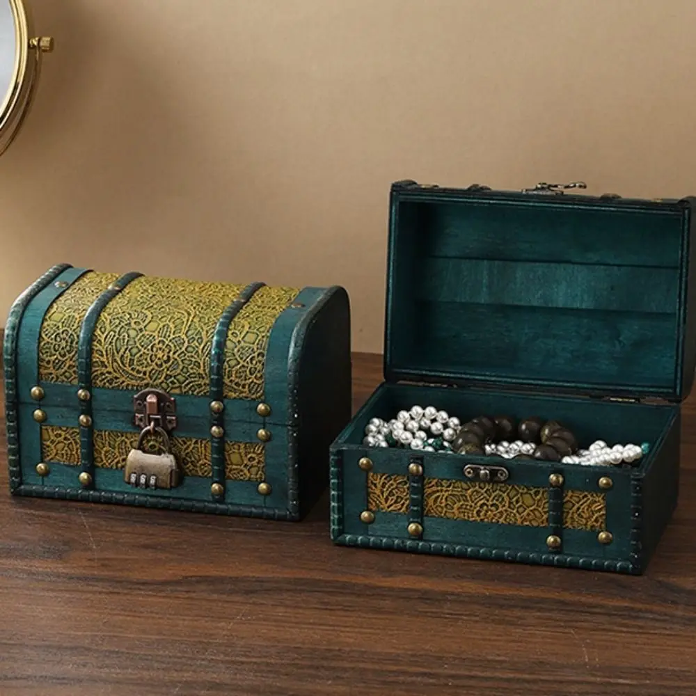 Antique Wooden Storage Box Wooden Carved Design Jewelry Keepsakes Box with Lid Antique Finish Organizers Case Wedding Gift