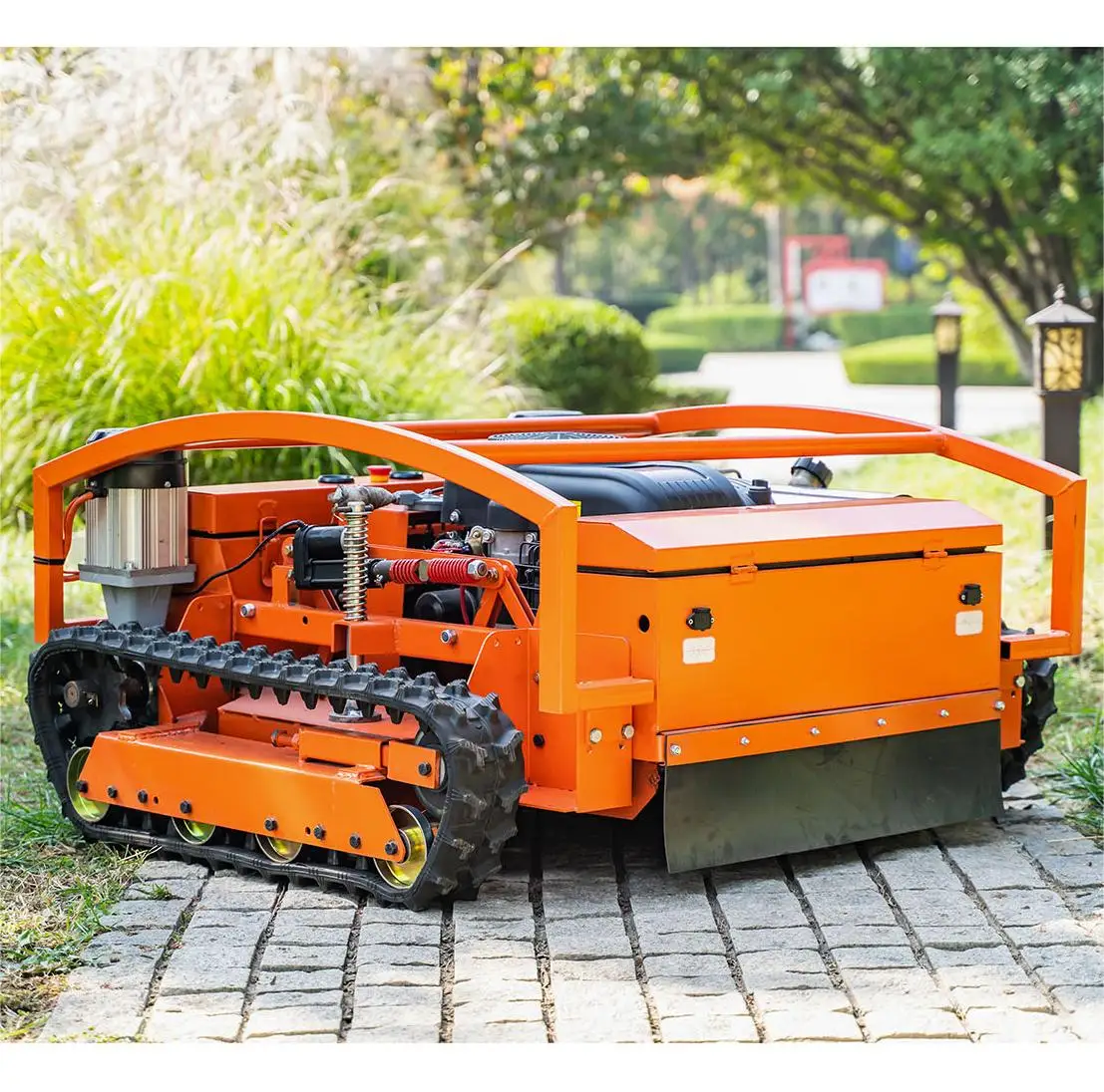 Best 25HP Remote Control Robot Lawn Mower Gasoline Powered Garden Grass Cutter Cutting Width 900MM Trimmer