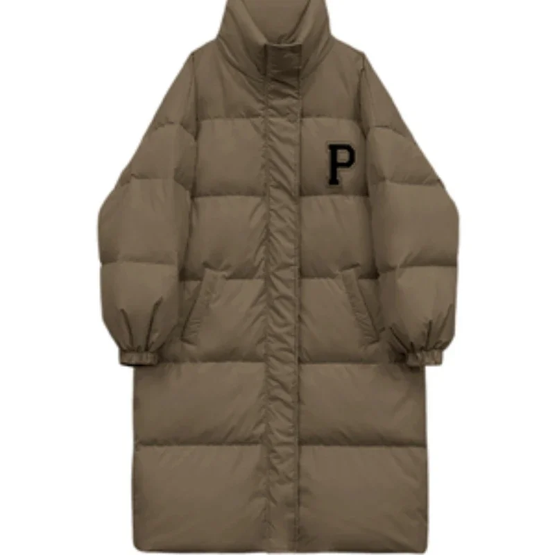 Down Jacket Female Winter 2023 Female Clothing Coat Medium Length Korean Style Loose  Long Down Jacket Women's Winter Jacket