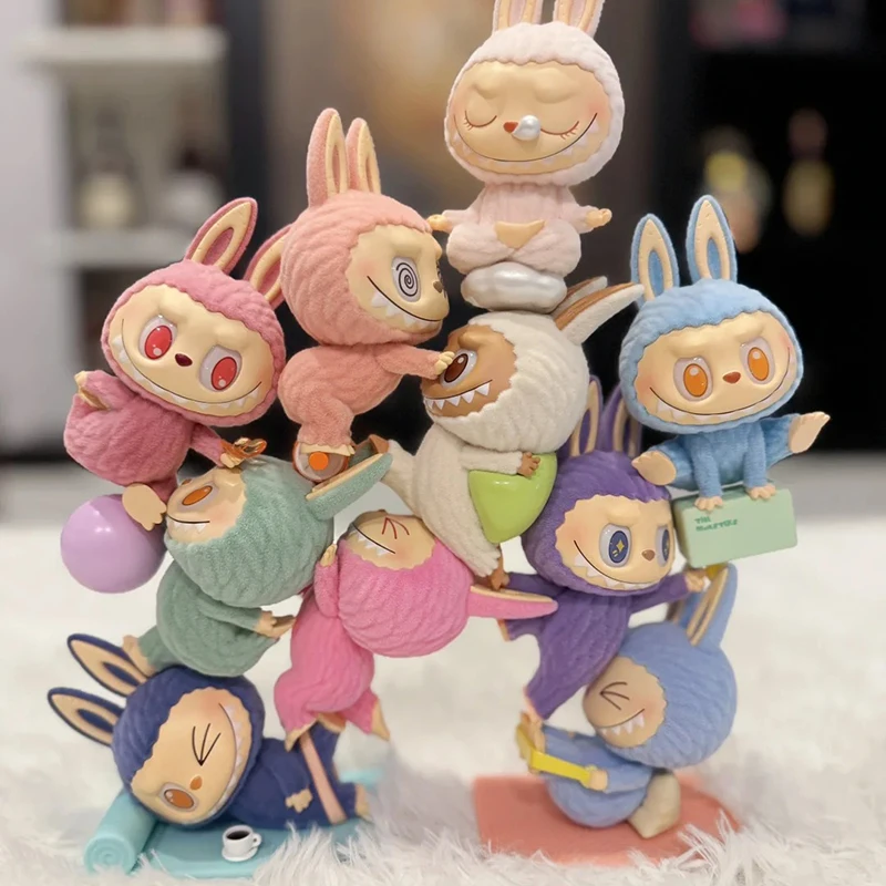 ブラインドボックス 新品 Labubu Labubu the Monstersホットブラインドボックス、レイジーヨガ