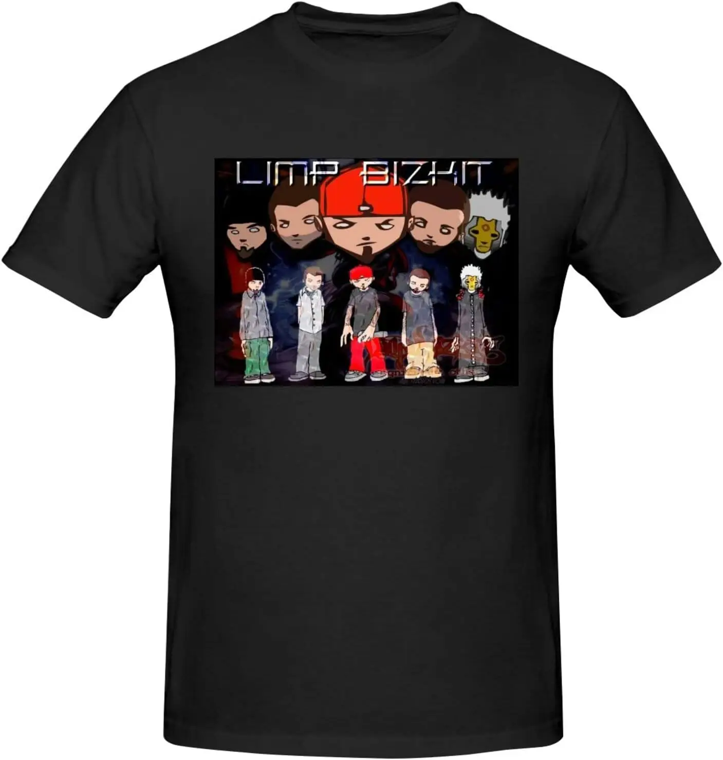 

Limp Music Bizkit Shirt Fashion Performance Basic Short Sleeve T-Shirt, Classic Crew Neck Casual Top Black