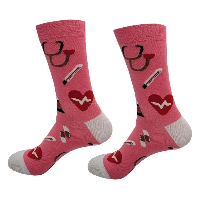 Doctor Nurse Print Grey\'s Anatomy Cotton Socks Casual Creative Breathable Soft Funny Novelty Low Tube Socks gift for fans