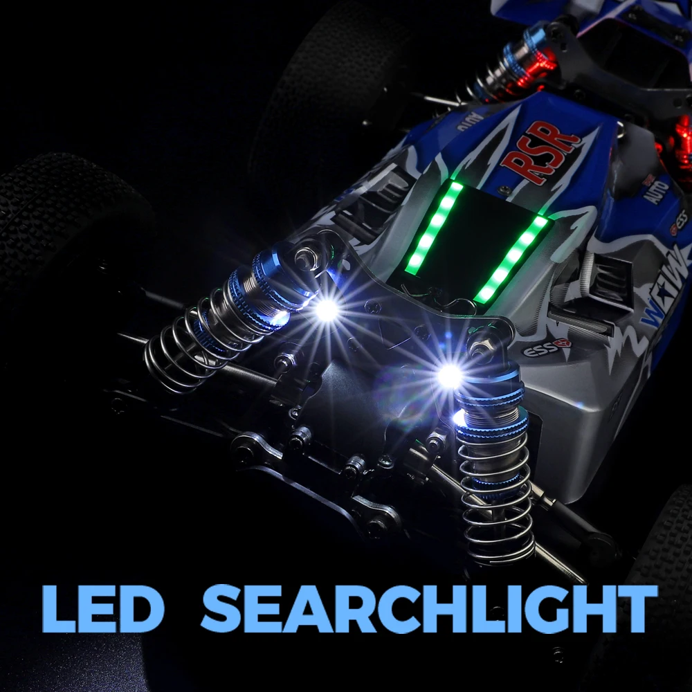 WLtoys 남아용 RC카 144011 4WD LED 장난감, 리모컨 드리프트 오프로드 게임 레이싱 모델, 어린이 선물, 144001 업그레이드 스타일, 신제품