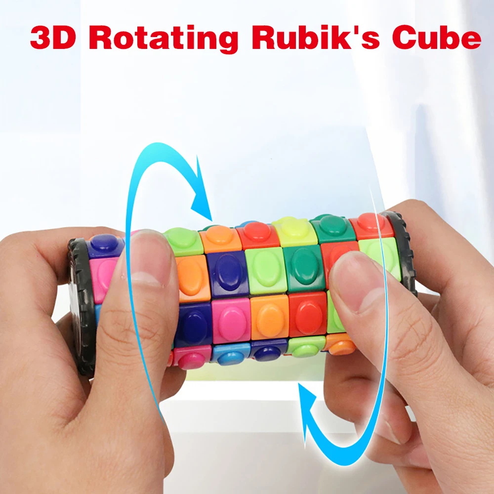 Décompression Doigt Top Puzzle Cube Boule Disque Rotatif Jouet