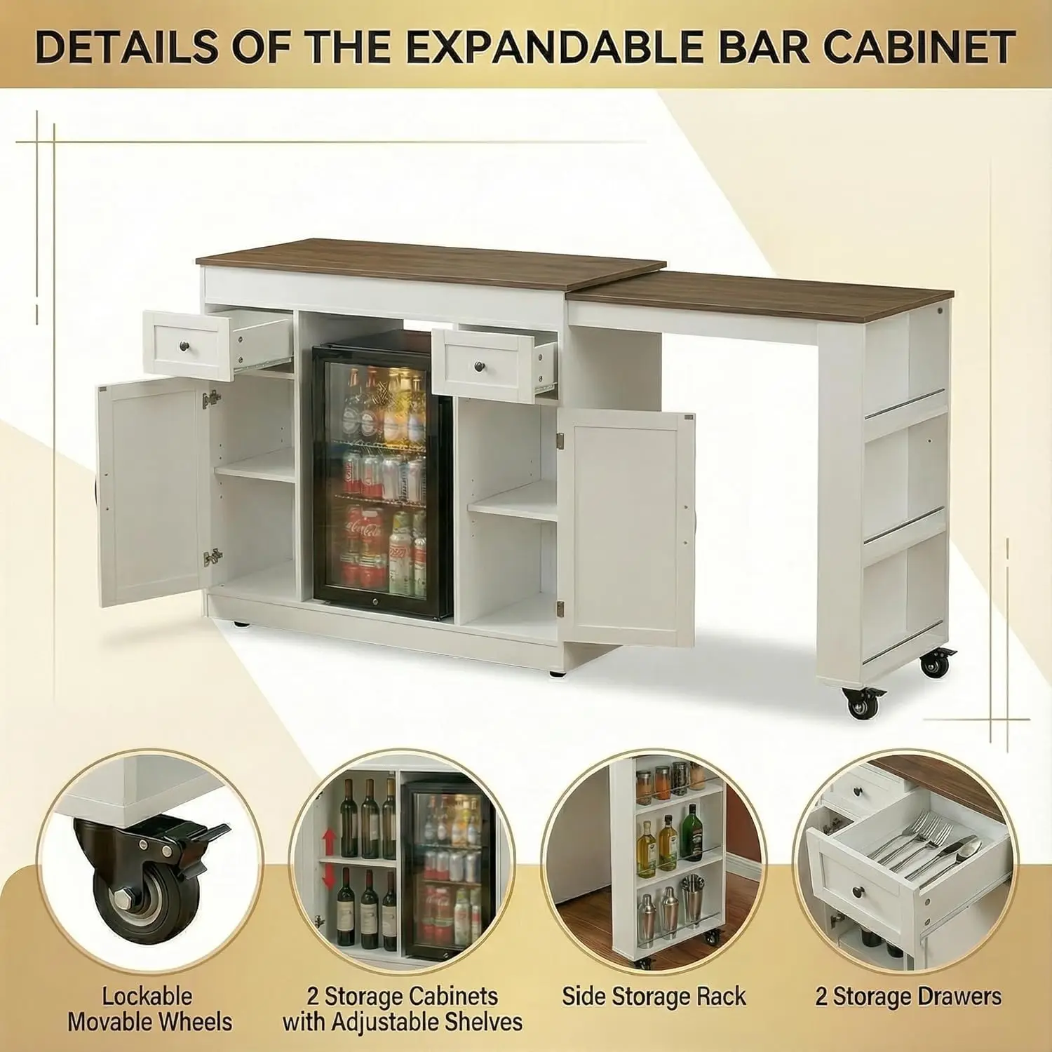 Extendable Kitchen Island 3