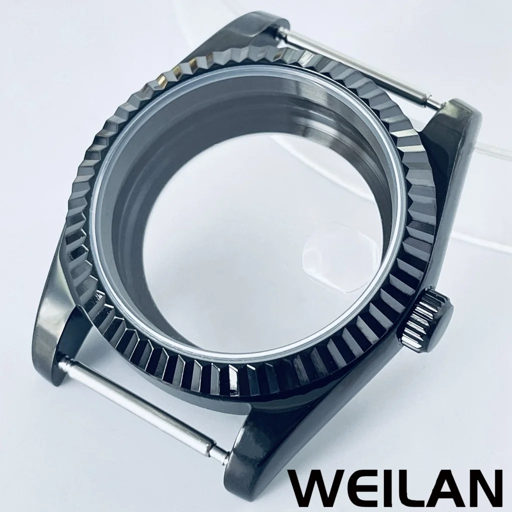 Premium Silver & Gold Waterproof Watch Case with Sapphire Crystal