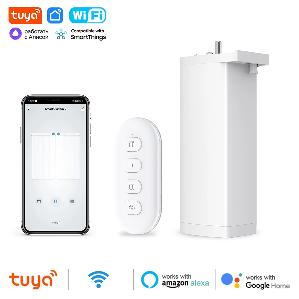 4th Tuya 15CM 미니 사이즈 Wifi/Zigbee 스마트 전기 커튼 셔터 모..