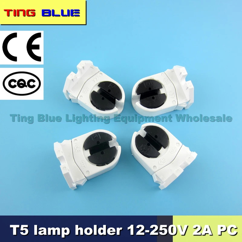 10pcs T5 LED Tube Holder Fluorescent Lamp Holder Grille Light Mirror Headlight Wardrobe Kitchen Cabinet Light Header
