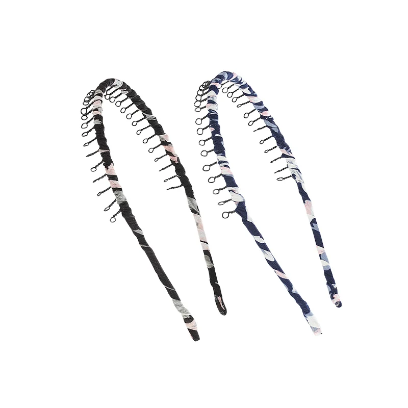 

Женская элегантная обруч для волос CHIMERA, 2 шт., ободок с узкими краями и принтом, нескользящая расческа для волос