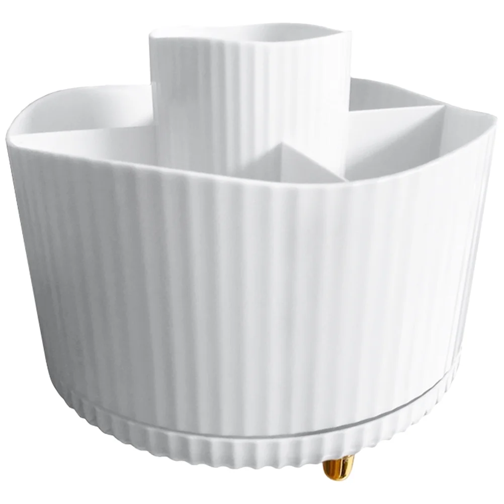 

Desk Organizer Pen Holder 360 Rotating Plastic Pencil Makeup Brush Holder Remote Control Cosmetics Organizer Home Office Bedroom