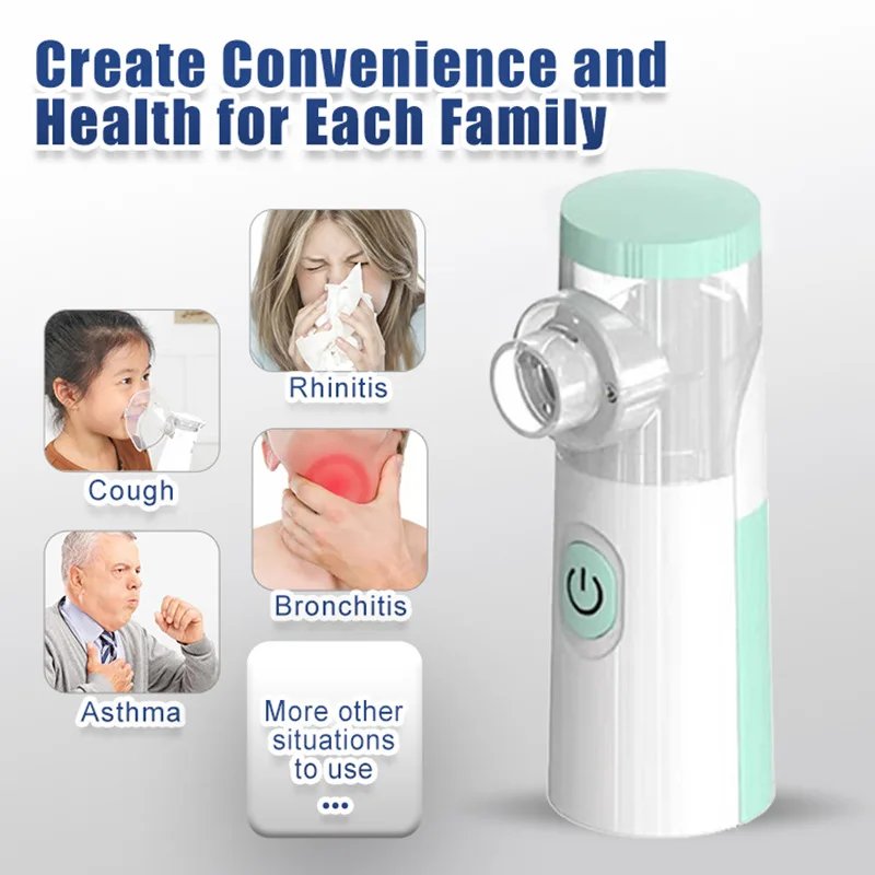 Portable Mesh Nebulizer Humidifier Medical Silent Handheld Asthma Inhaler Atomizer Children Health Care Oximeter Mini