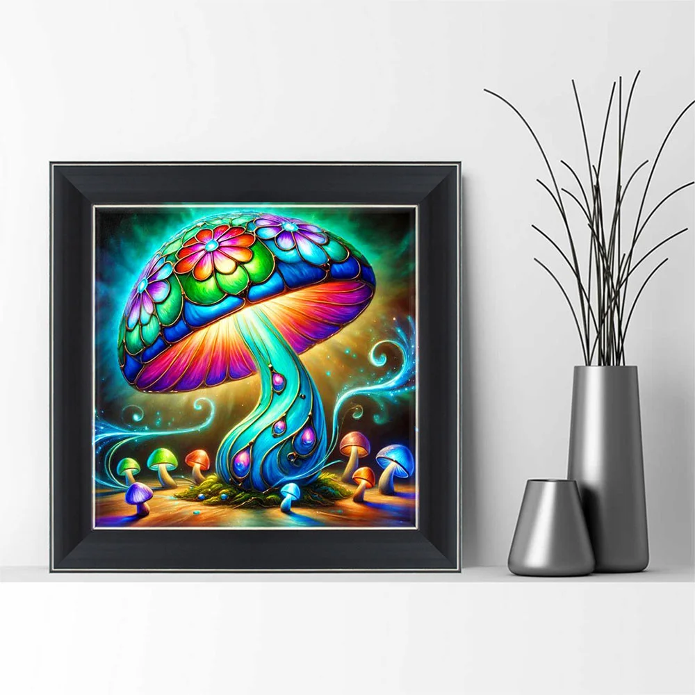 Evershine 5D DIY Diamond Mosaic Mushroom Rhinestones Painting Diamond Embroidery Landscape Drill Home Decor diamond painting,diamond art painting kit,diamond painting set