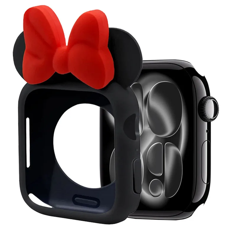 Cute Cartoon Silicone Protective Case for Apple Watch - All-around Screen Shell