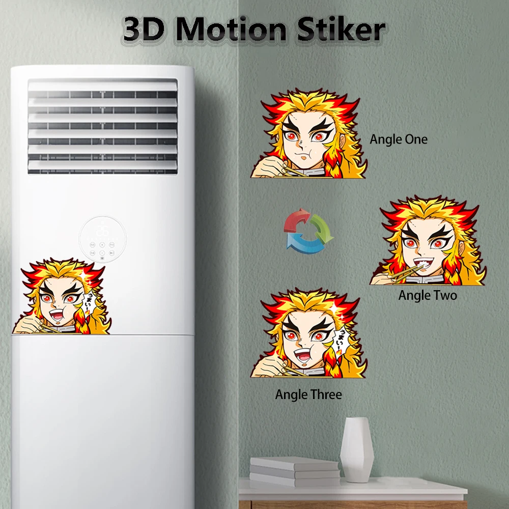 Rengoku Kyoujurou Anime Motion Stickers Demon Slayer Waterproof Decals for Cars,Laptop,Motorcycles,Refrigerator,Suitcase,Etc.