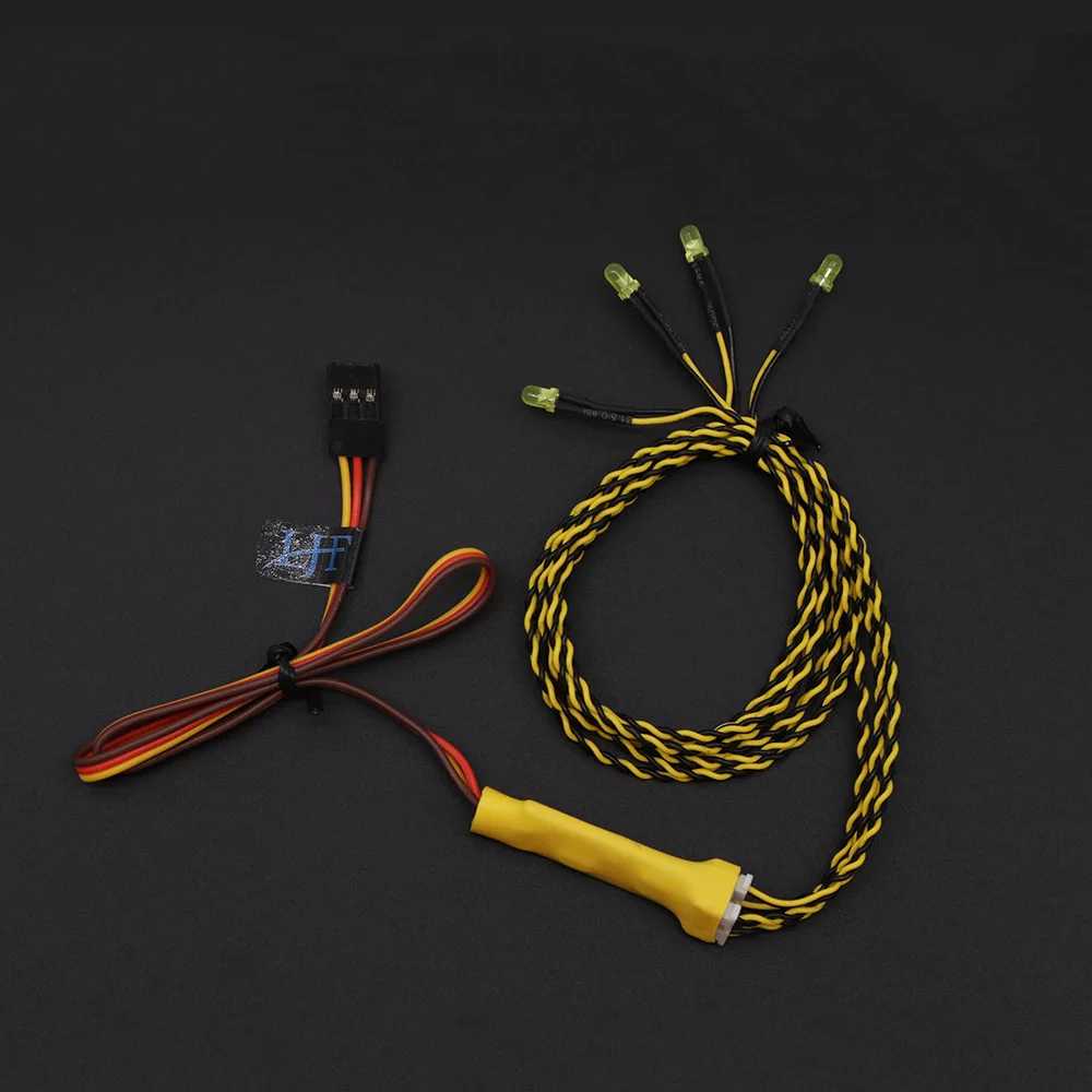 

RC Car Turn Signal Lamp Group 5-8V Yellow Linkage Light Waterproof for 1/10 Truck Crawler Model TRAXXAS HSP HPI REDCAT Axial Toy