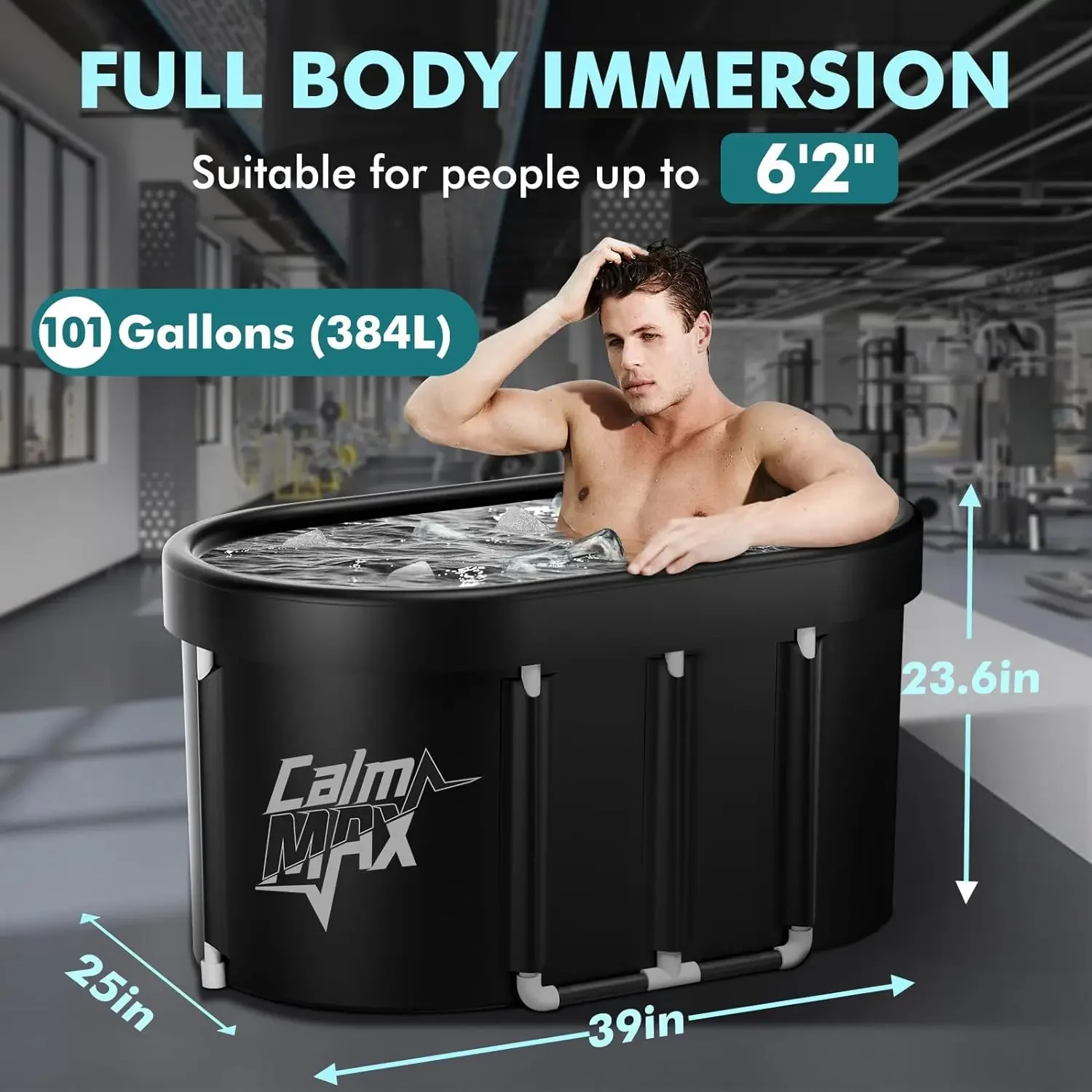 CalmMax All Weather Insulated Ice Bath Cover-Only Compatible with CalmMax IB001 Version Ice Bath Water Therapy Cold Plunge