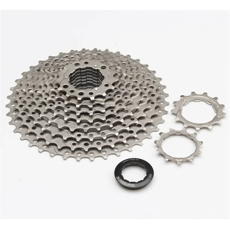 

SUNSHINE Mountain Bike 10 Speed 11-40/42T Cassette Freewheel Large Tooth Silver Black Flywheel Bicycle Parts