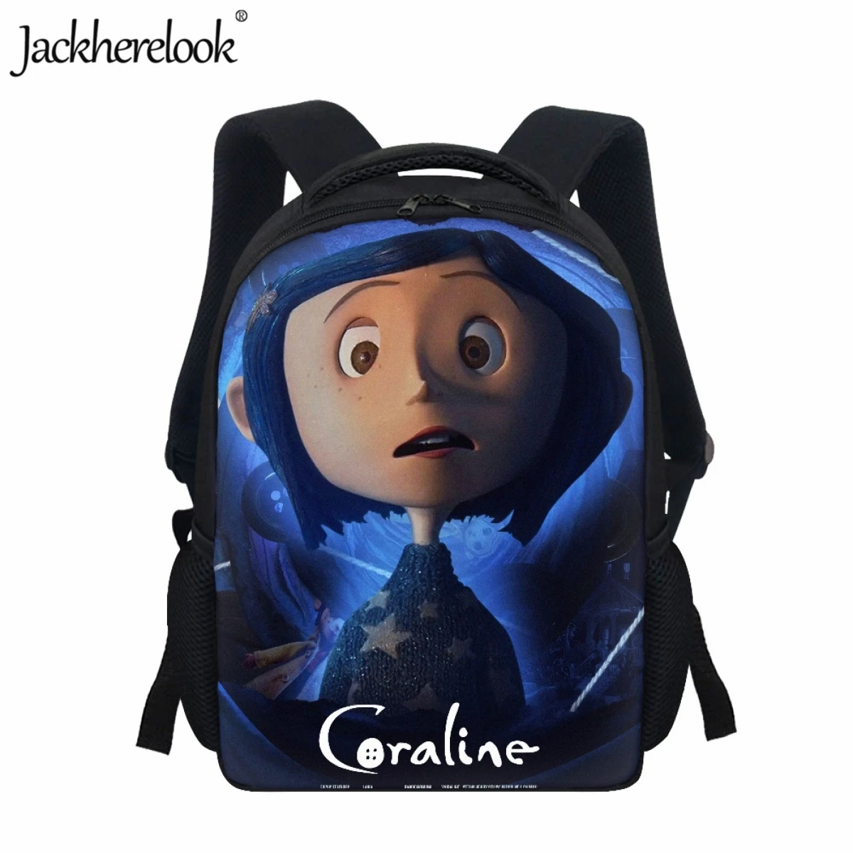 

Jackherelook New Cartoon Coraline Fluffy School Bag for Primary Book Bags Practical Travel Backpack Popular Kids Schoolbag Gift