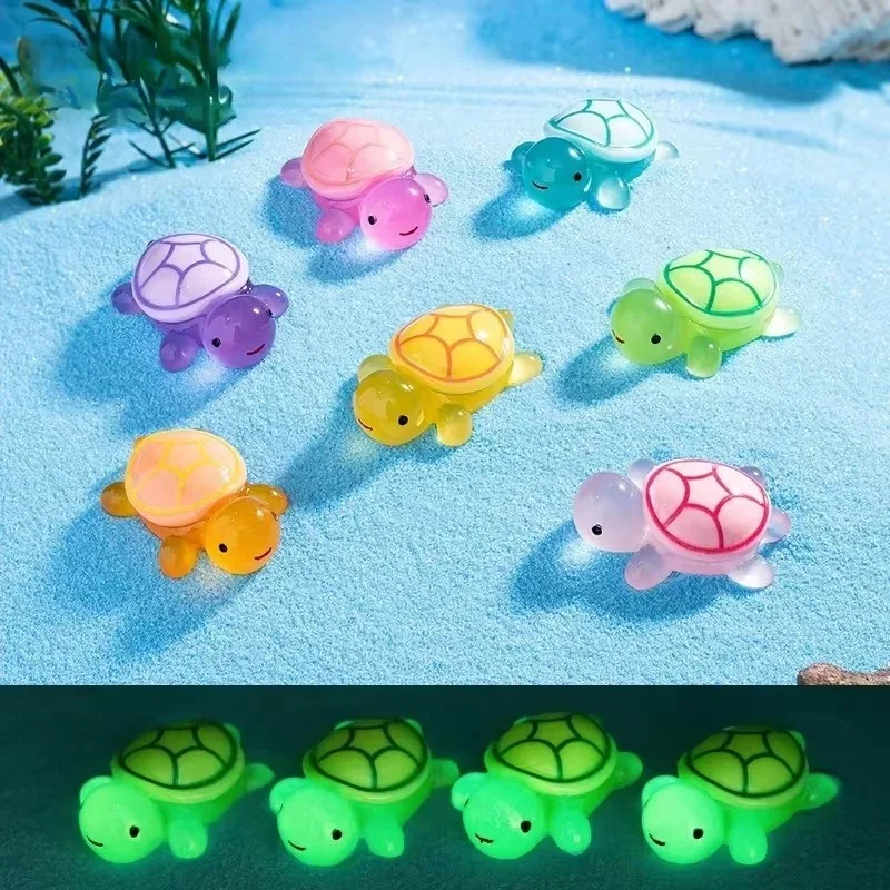 Glow in Dark Resin Sea Turtle Ornaments for Home Decor