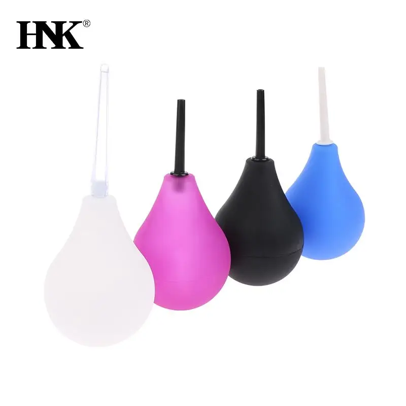 224ml Pear Shaped Enema Rectal Shower Cleaning System Silicone Gel Blue Ball For Anal Anus Colon Enema Anal Cleaning enema syringe enema bulb syringe enema irrigator enema bag kit
