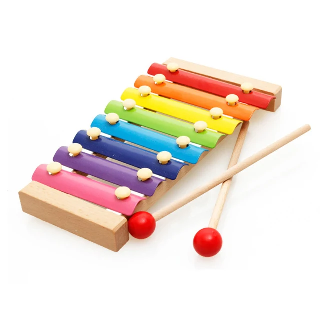 New Toy Xylophone Montessori Educational Toy Wooden Eight-Notes Frame Style Xylophone Children Kids Baby Musical Funny Toys 6