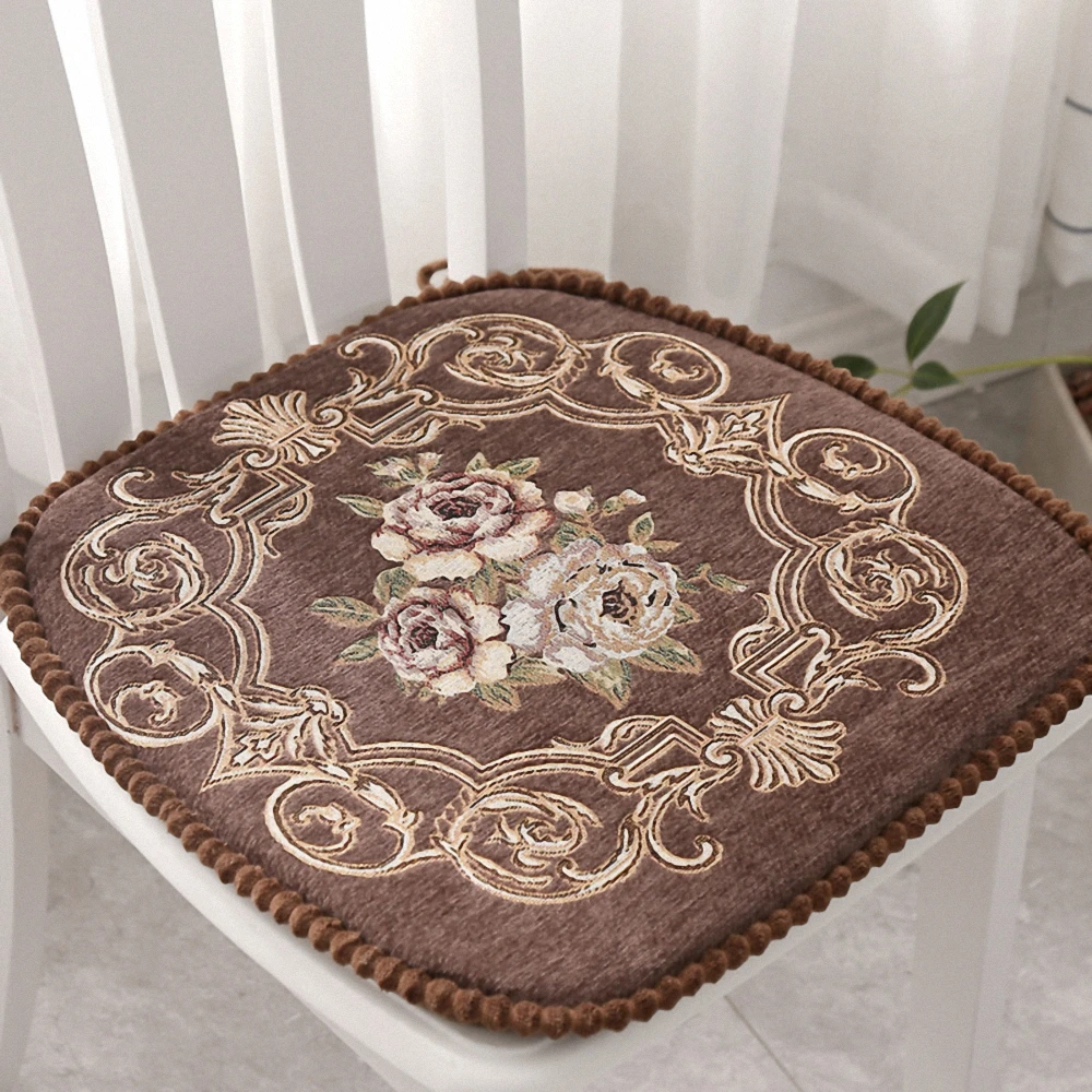 Jacquard Dicke rutschfeste Esstisch Kissen Home Restaurant Hotel Hochzeit Party Stuhl Dekor Kissen Chenille Stuhl Sitzkissen – Detail 20