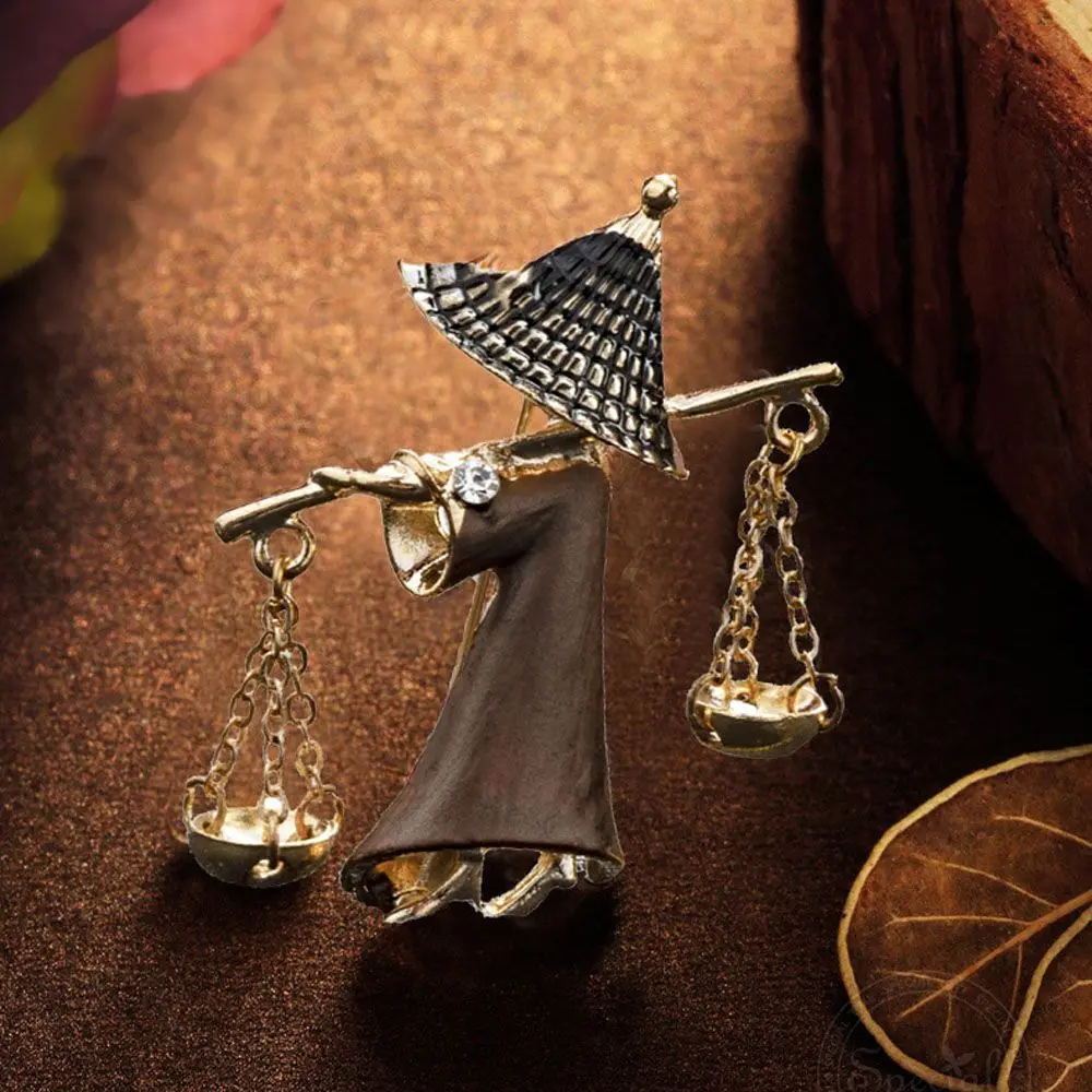 Retro Punk Chain Dosa Smalto Metallo Vecchio Carico Accessori Corpetto Gioielli Spilla Spille